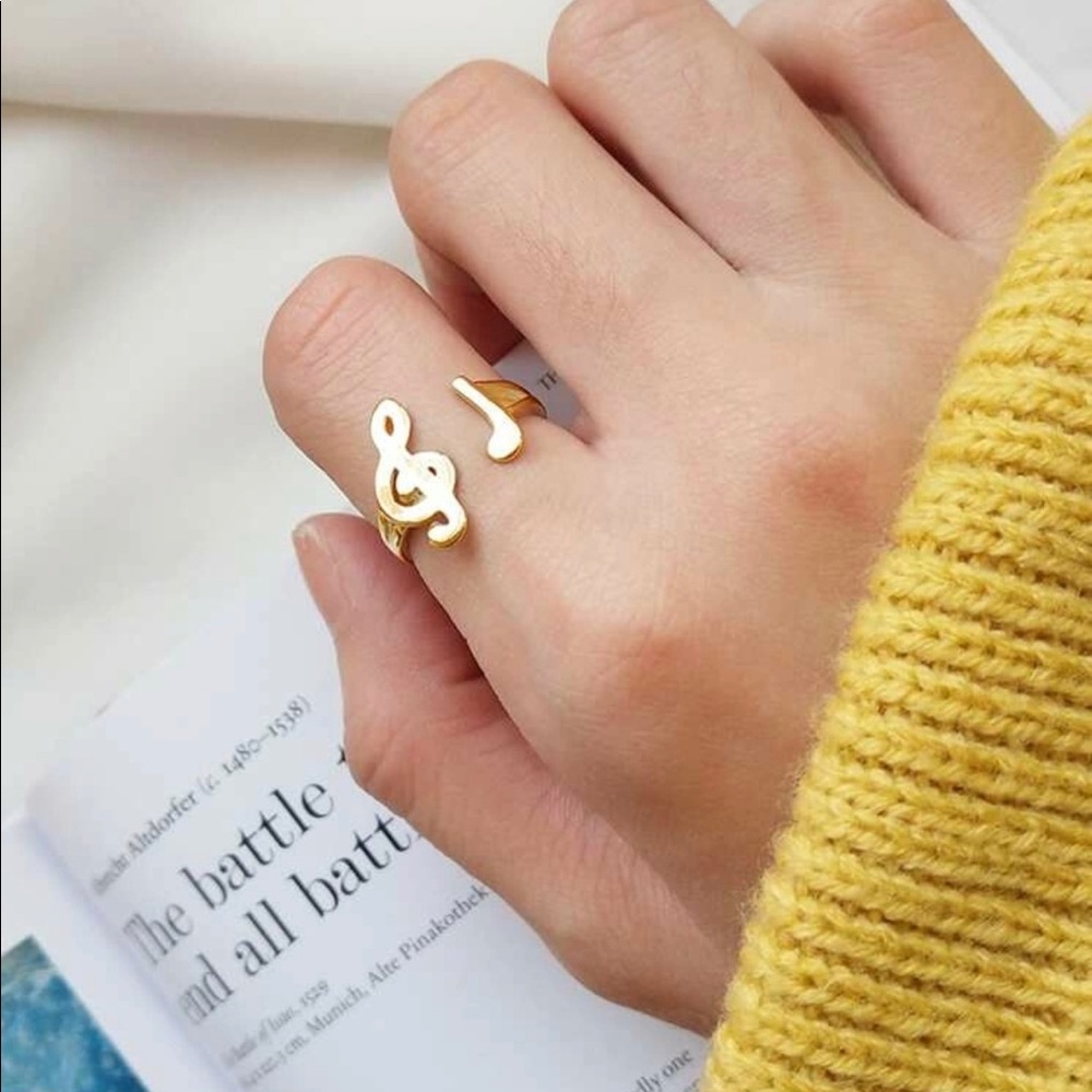 3/$30 Gold Music Note Ring